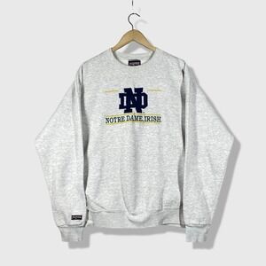 Jansport Sweatshirt Men XL Grey Notre Dame Irish Collegiate Vintage Retro Sporty